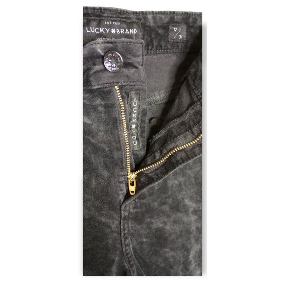 Lucky Brand Womens Size 12 31 Black Marble Velvet Brooke Legging 5 pocket Jeans - Picture 4 of 11